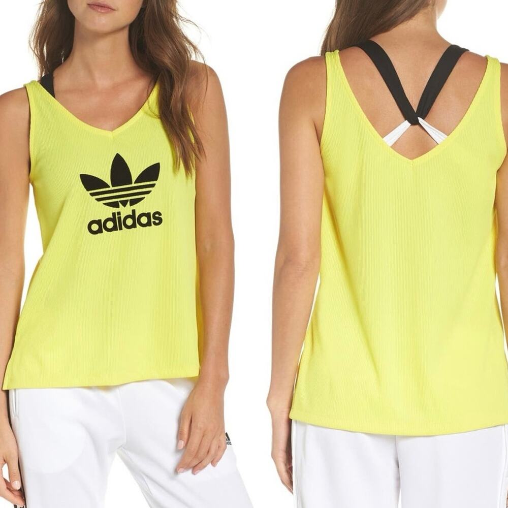 adidas Originals Fashion League Yellow Boxy Retro Tank